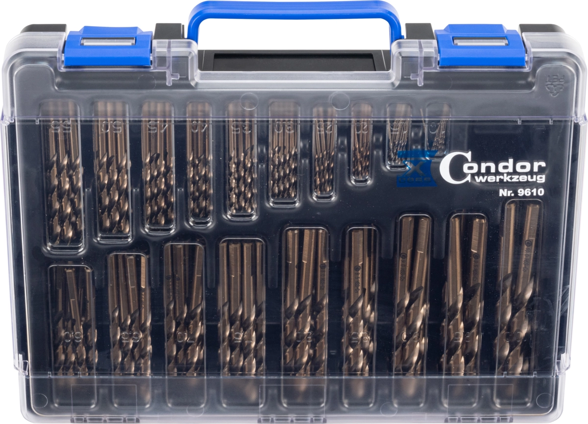 Twist Drill Set, HSS-E Cobalt 5%, 170 pcs., 1-10 mm