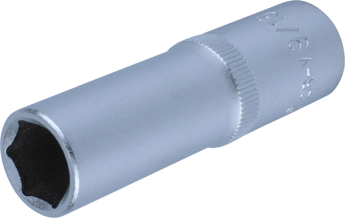 Stecknuss, 1/2", 6-kant zöllig 9/16", tief