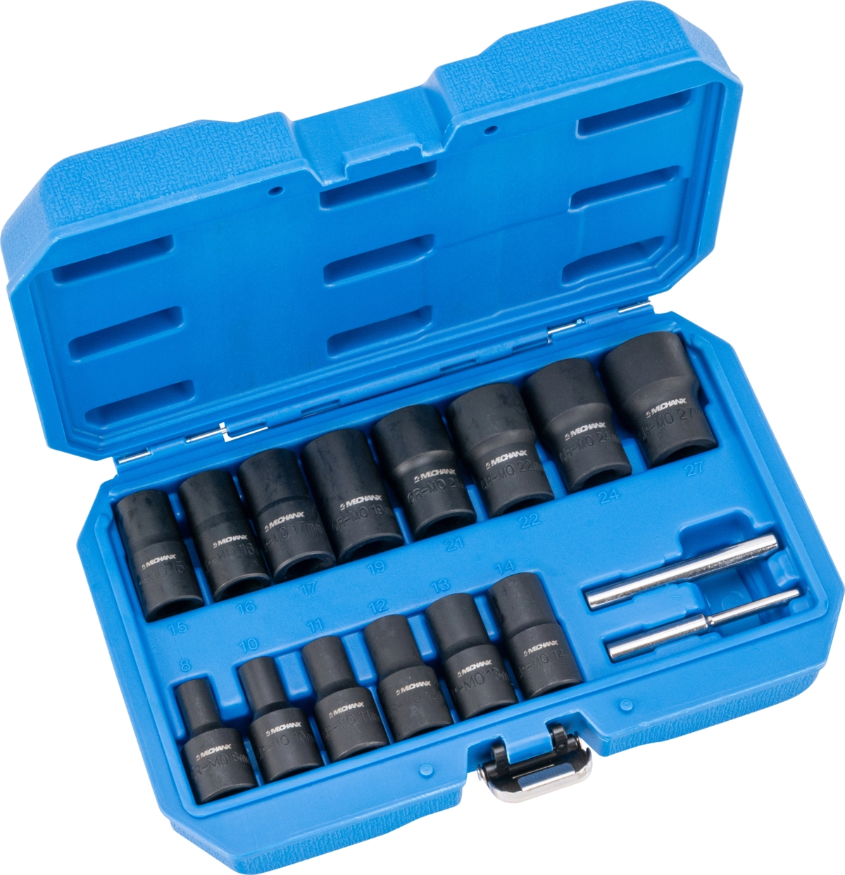 Specialist Sockets, twist profile, 16 pcs., 1/4+1/2", 8-27 mm