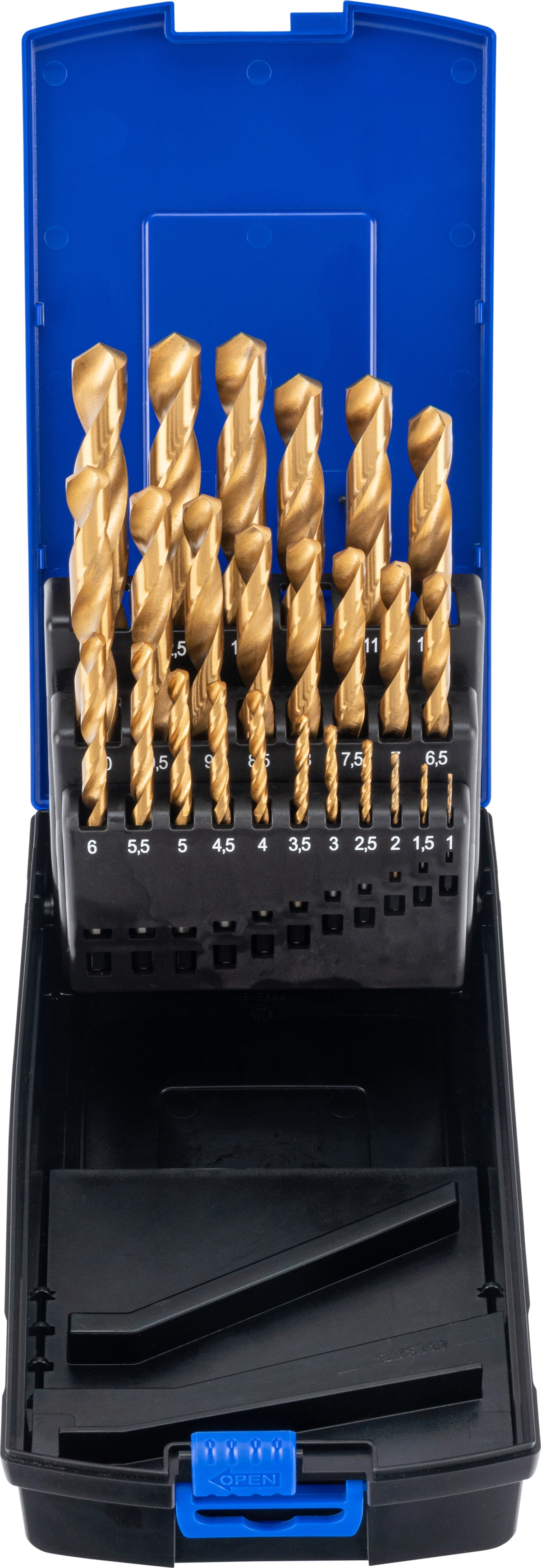 Spiralborr Set, HSS titanbelagd, 25 delar, 1-13 mm