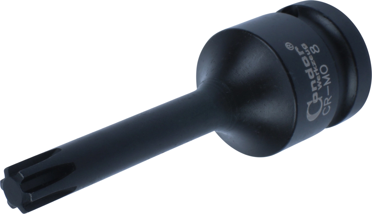 Impact Socket Bit, 1/2", Ribe-Profile, M8x78 mm
