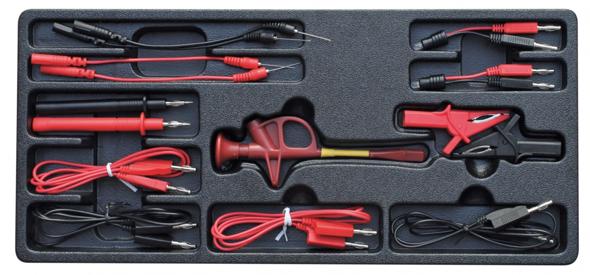 Assortiment de câbles de test et d'accessoires, 15 pcs.