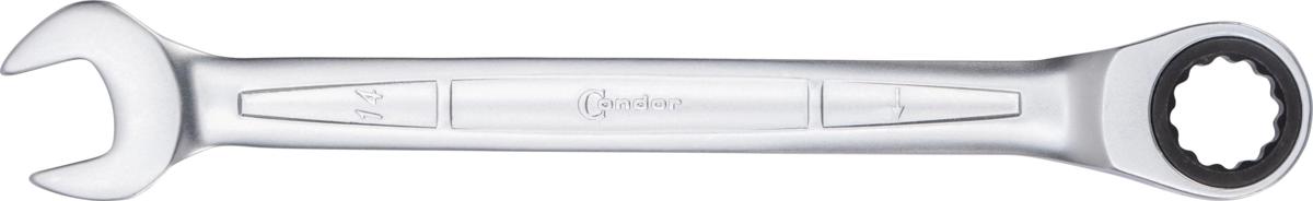 Chiave a cricchetto piatta cromata mm 14