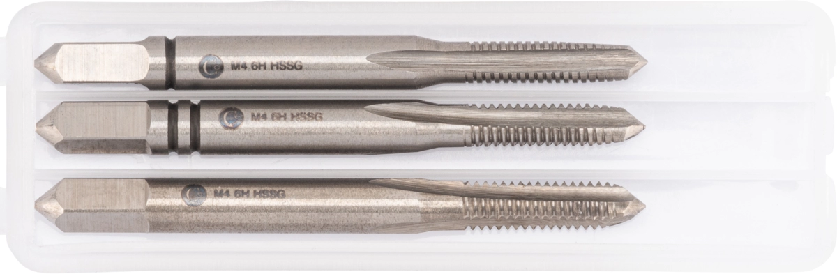 Handgängtapp Set, HSS-G M2, 3 delar., M4
