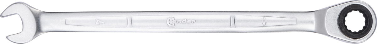 Anneau à cliquet / clé à fourche, commutable, 7 mm