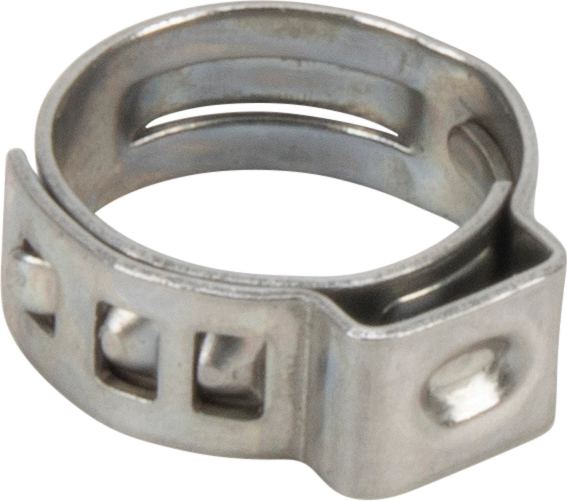 1-Ohr Schlauchklemmen, 10 Stk., W4, Edelstahl, 9.6-11.3 mm, 5 mm breit