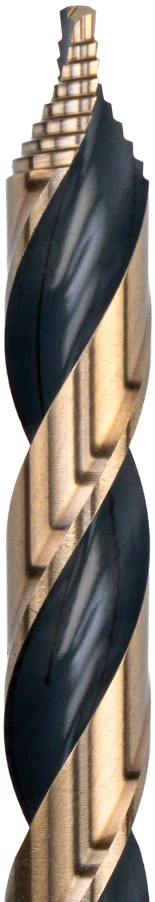 Spiralbohrer-Satz, Stufenspitze, HSS-G schwarz-oxid, 25-tlg., 1-13 mm