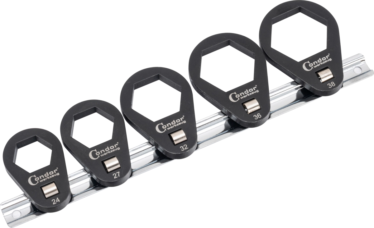 Ölfilter-Löseschlüsselsatz, 5-tlg., 3/8", 6-kant 24-38 mm