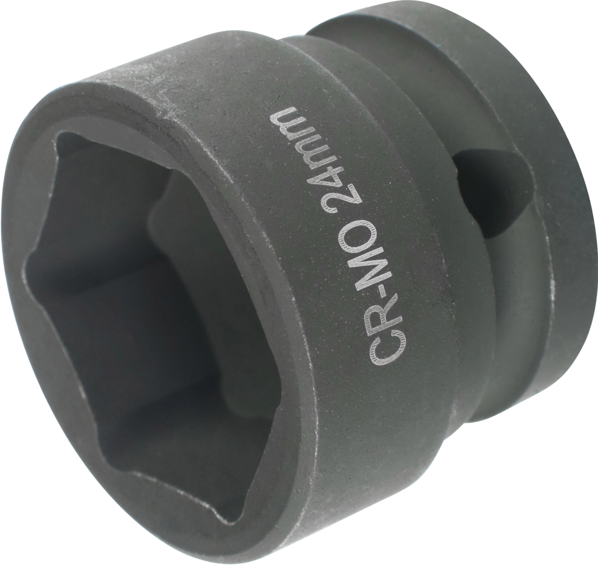 Impact Socket, 1/2", extra short, hexagon 24 mm