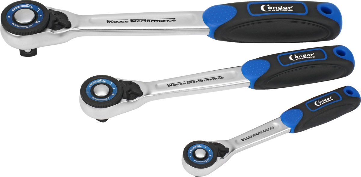 Steckschlüssel-Satz, 215-tlg., 1/4+3/8+1/2", 6-kant 4-32 mm