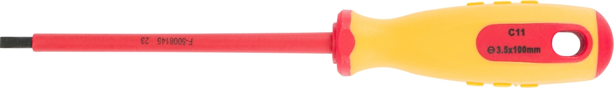 Screwdriver, VDE, plain slot 3.5x100 mm
