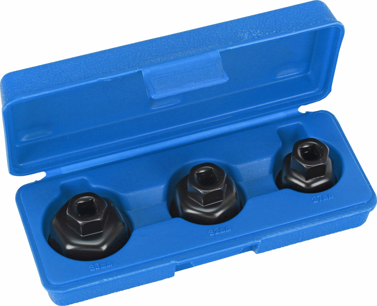 Oljefilterpatron Nyckel Set, 3 delar., 3/8", 27/32/36 mm