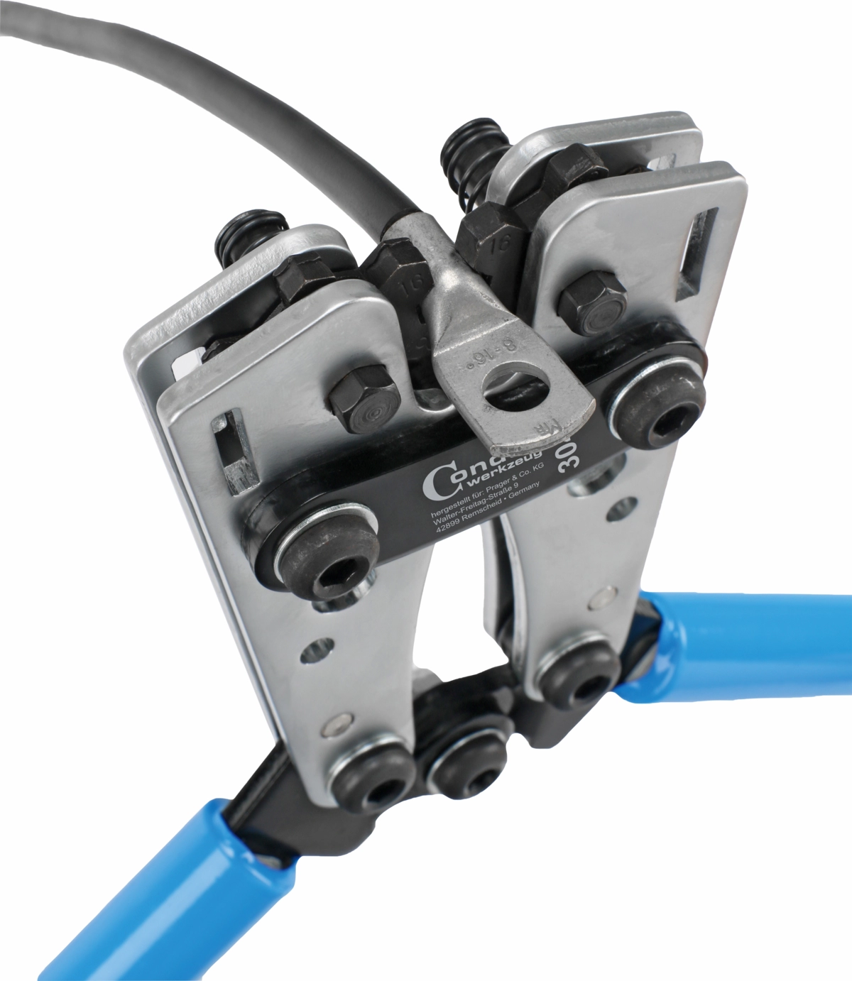 Crimping pliers with hexagon crimp profile