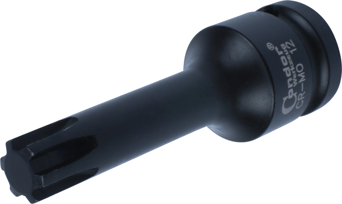 Impact Socket Bit, 1/2", Ribe-Profile, M12x78 mm