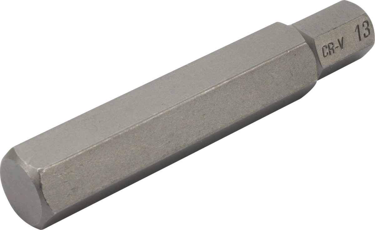 Bit, 10 mm 6-kant, Innensechskant 13x75 mm