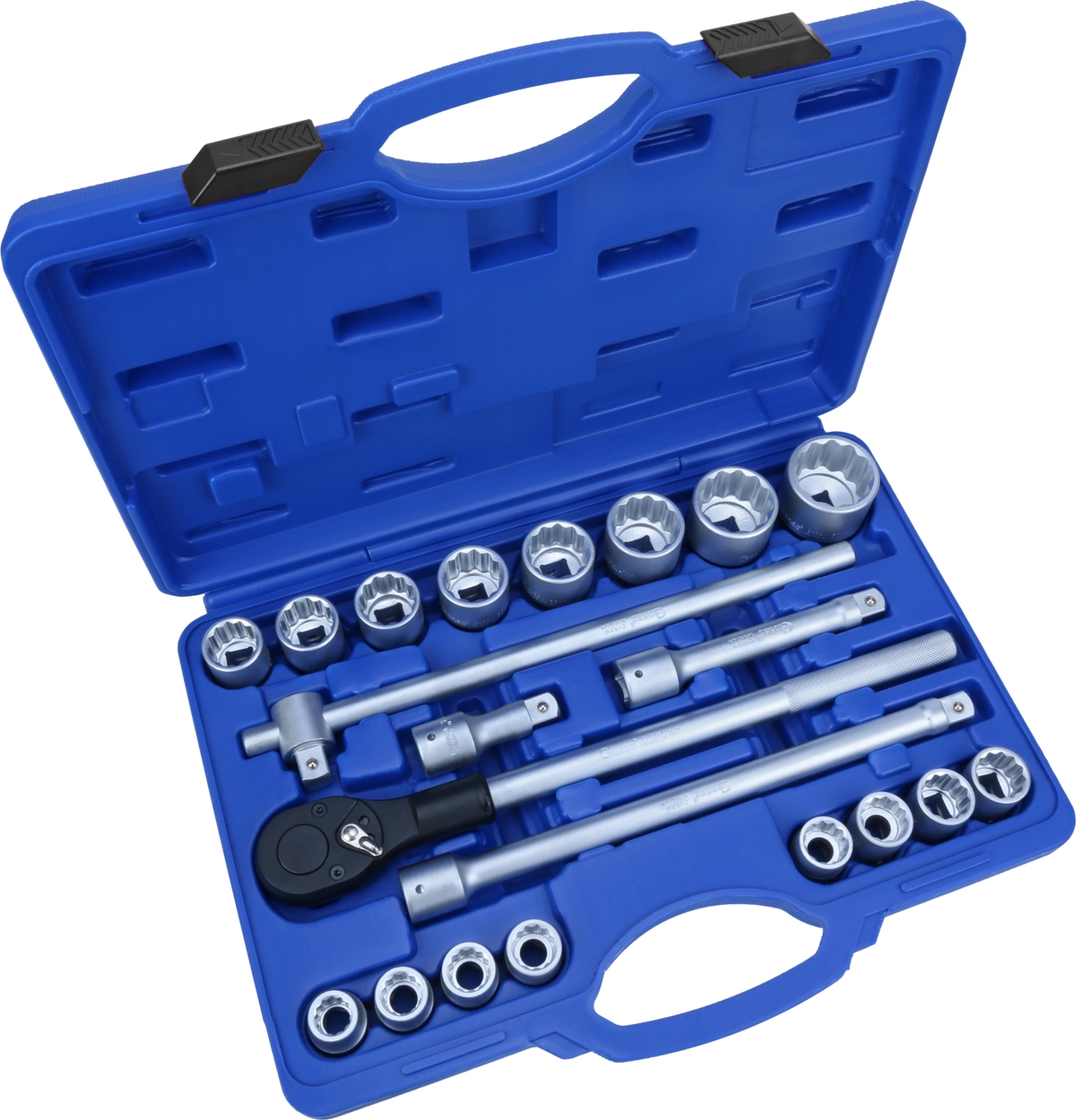 Socket Set, 21 pcs., 3/4", bi-hex 19-50 mm