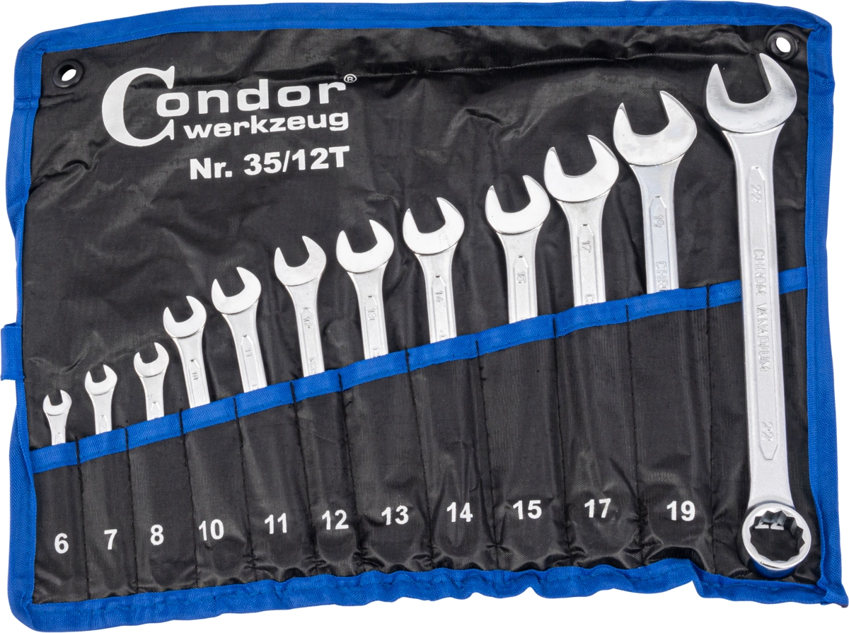 Gabel-Ringschlüssel-Satz, 12-tlg., 6-22 mm