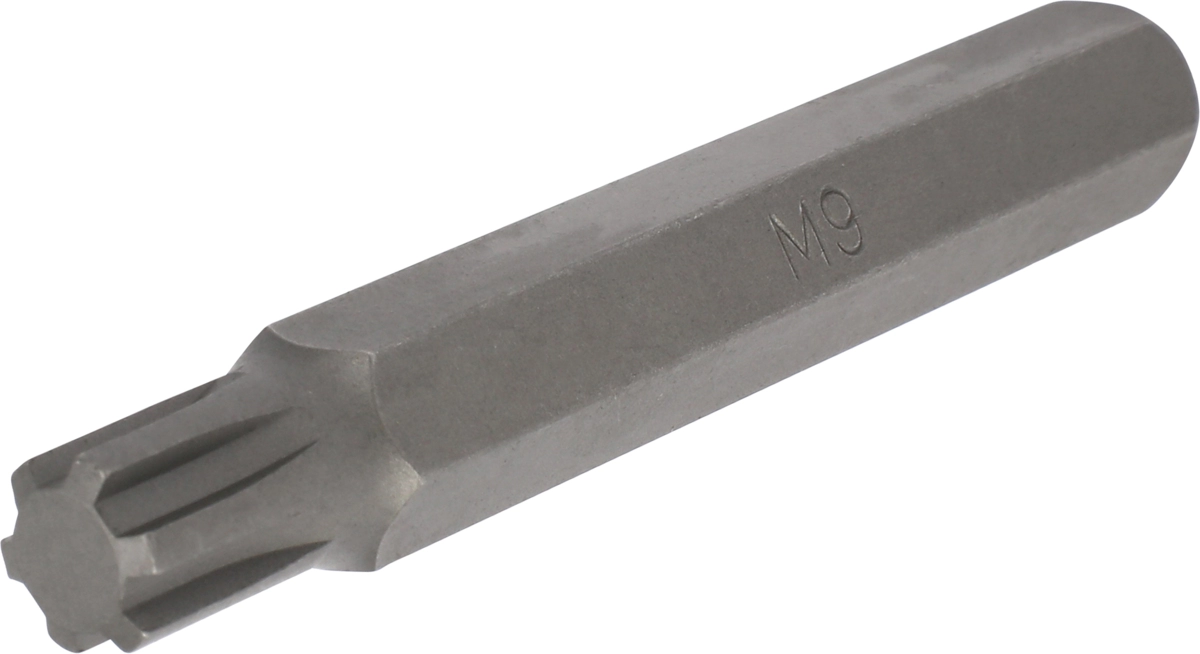 Bit, 10 mm hex, ribe-profile M9x75 mm