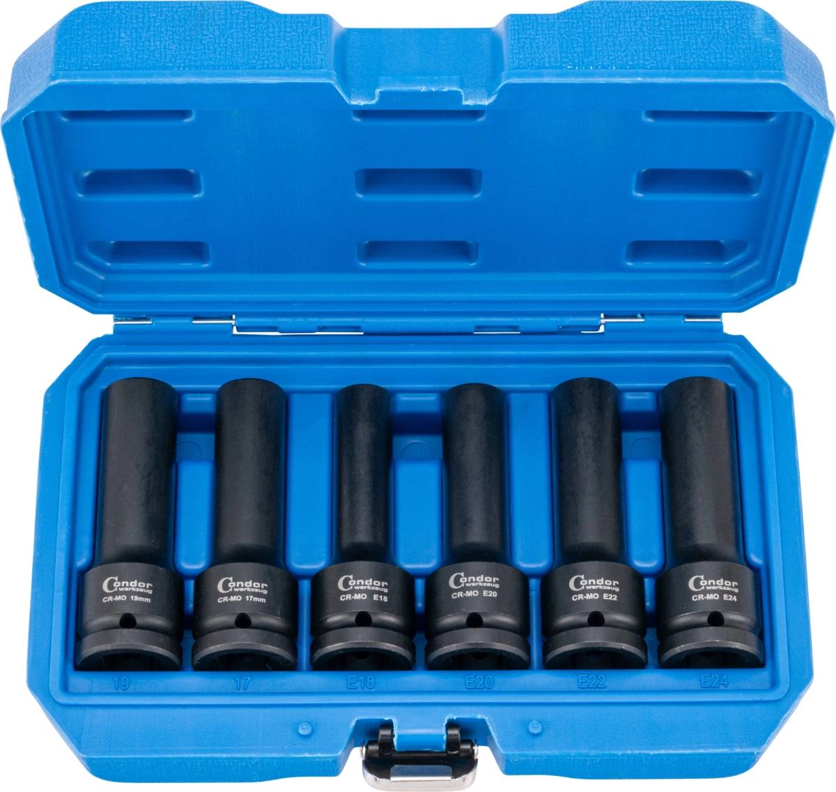 Impact Socket Set, 6 pcs., 3/4", tx-star / bi-hex