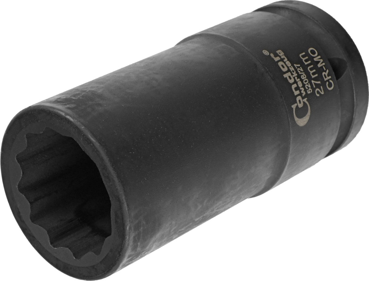 Drive Shaft Socket, 3/4", CrMo, bi-hex 27 mm