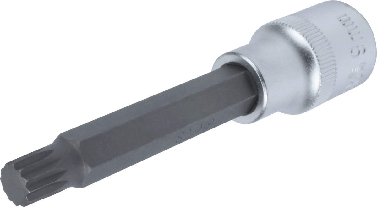 Douille embout, 1/2", multi-dents M9x100 mm