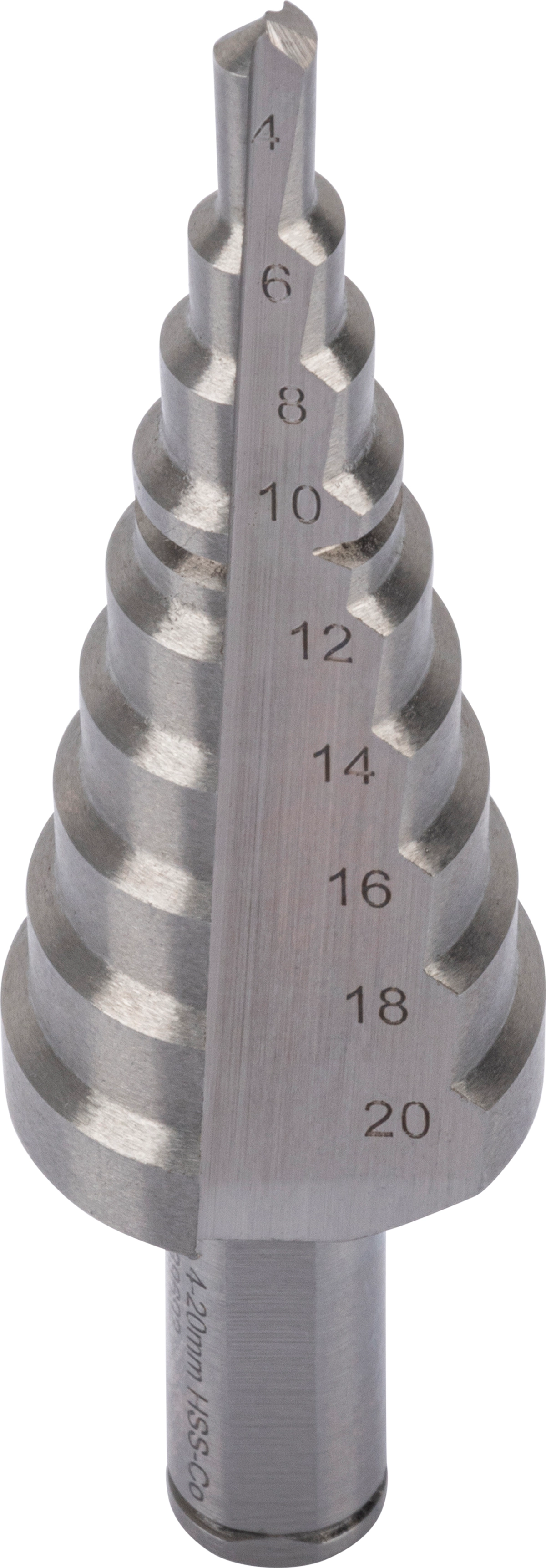 Stufenbohrer, mit Entgrater, HSS-E Cobalt 5%, 4-20 mm