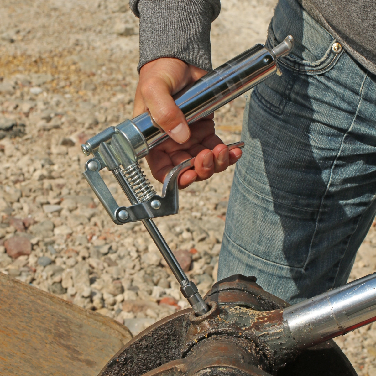 Pistol Type Grease Gun, 120 ccm, incl. accessories