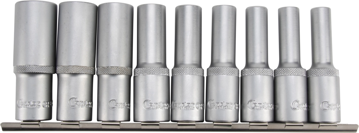 Deep Socket Set, 9 pcs., 1/2", tx-star E10-24