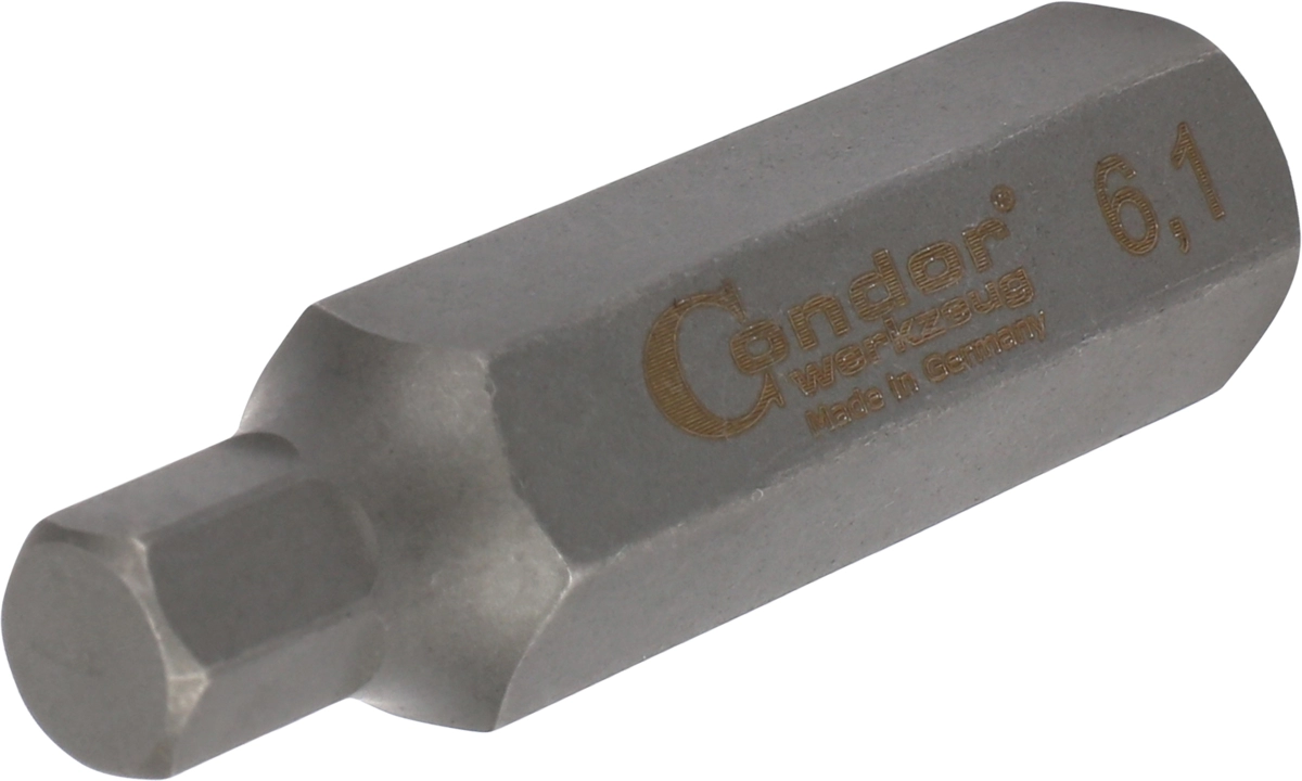 Bit, 10 mm 6-kant, Übermaß-Innensechskant 6.1x40 mm