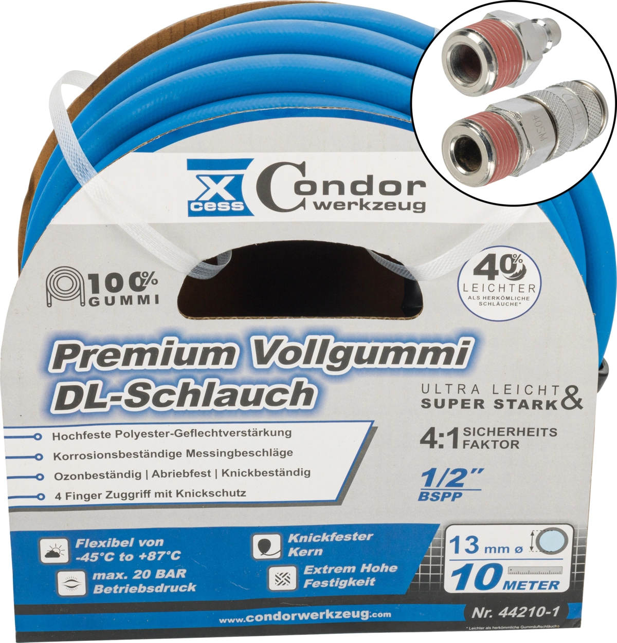 Druckluft-Schlauch, High-End-Voll-Gummi, ø 13 mm x 10 m