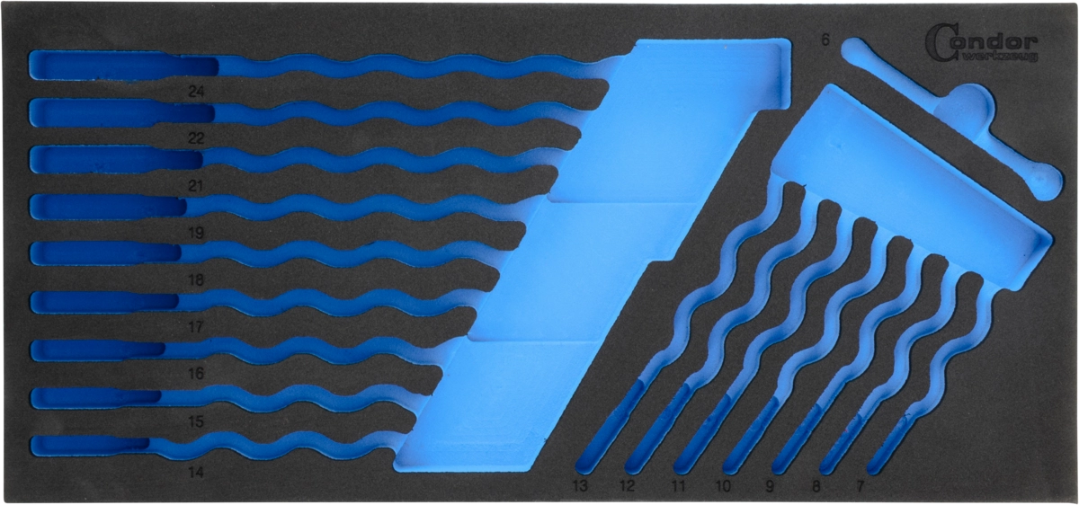 Soft Foam Tray 1/3, empty, for No. 7320 and 7321