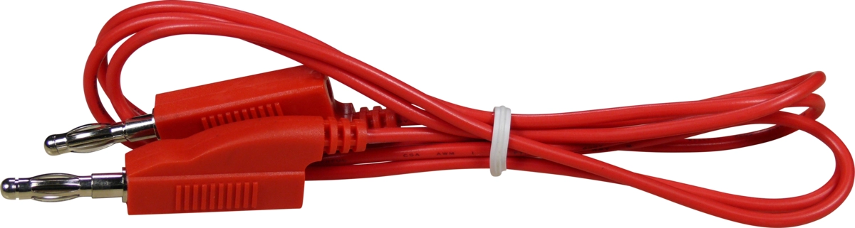 Câble de rallonge avec embout à ressort, 1100 mm, rouge