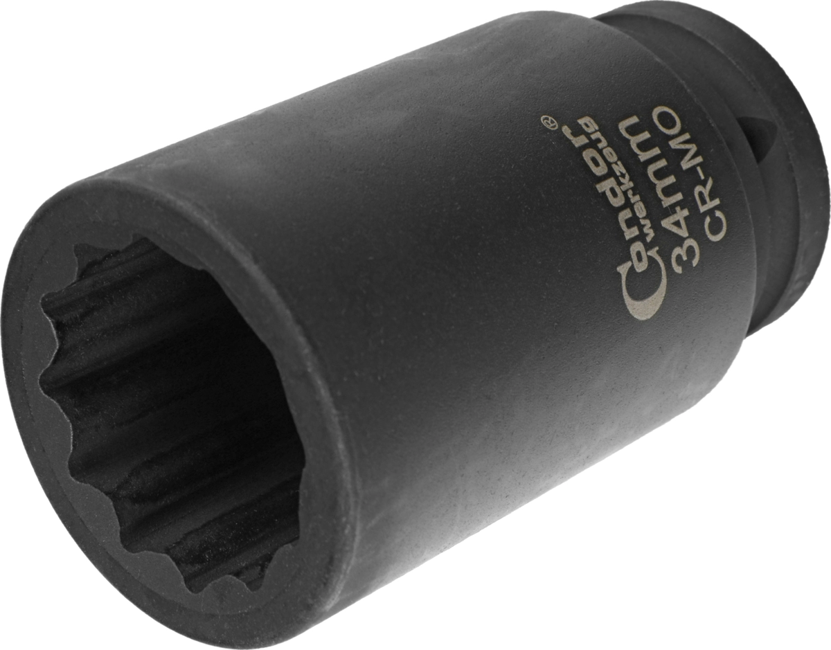 Drive Shaft Socket, 3/4", CrMo, bi-hex 34 mm