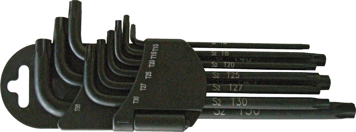Winkelschlüssel-Satz, 9-tlg., magnetisch, T-Profil T10-50