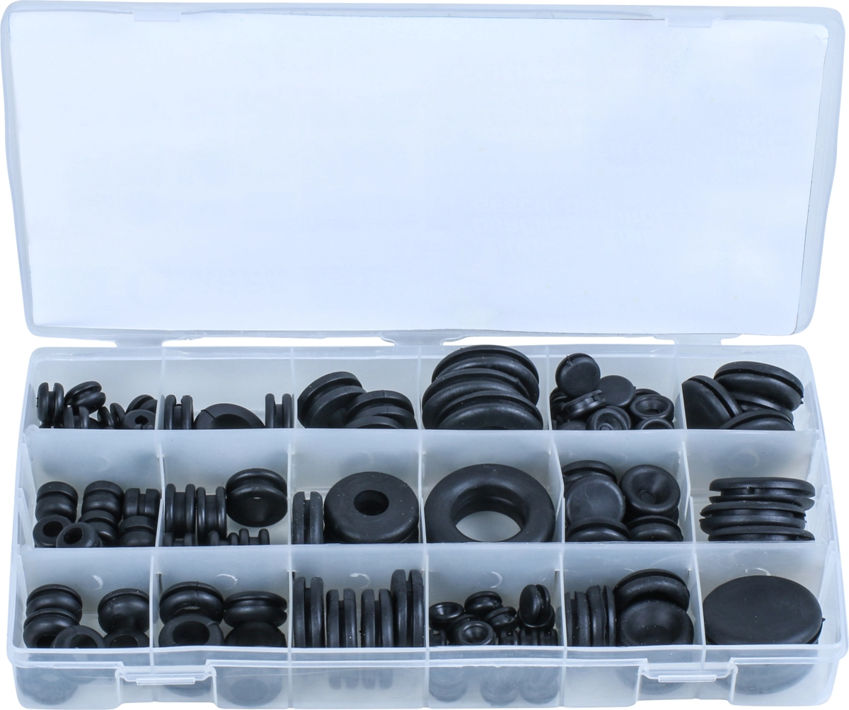Rubber Grommet Assortment, 125 pcs., 18 sizes