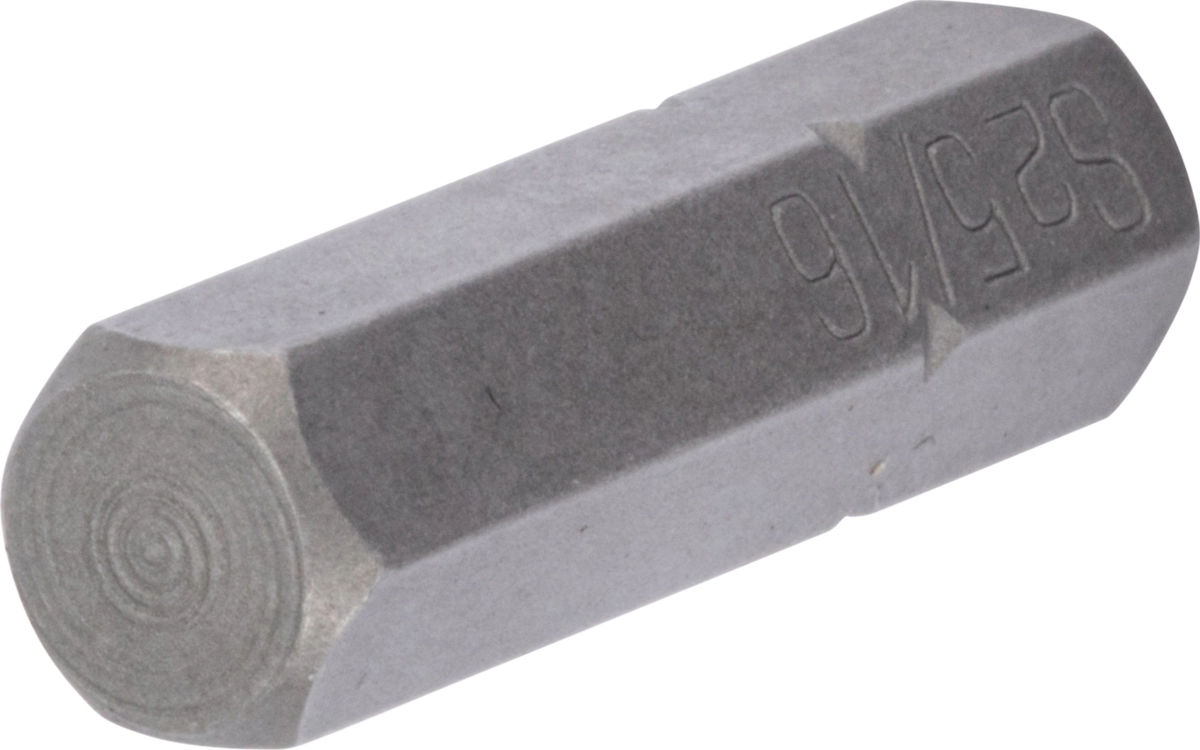 Bit, 8 mm 6-kant, Innensechskant zöllig 5/16"x30 mm