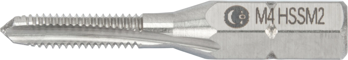 Tap Bit, 1/4" hex shank, HSS-G M2, M4x0.7