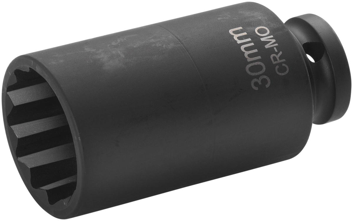 Drive Shaft Socket, 1/2", CrMo, bi-hex 30 mm