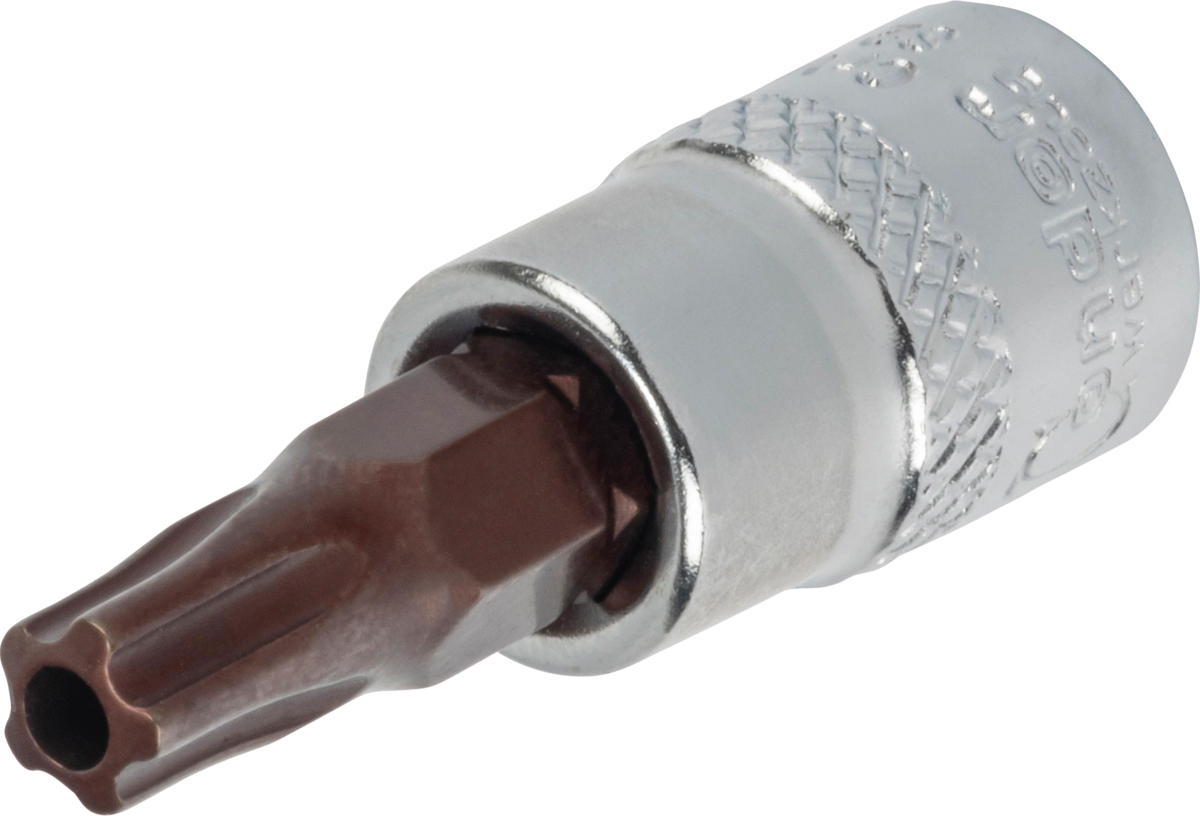 Bussola da 1/4" con inserto Torx c/foro T10x37 mm