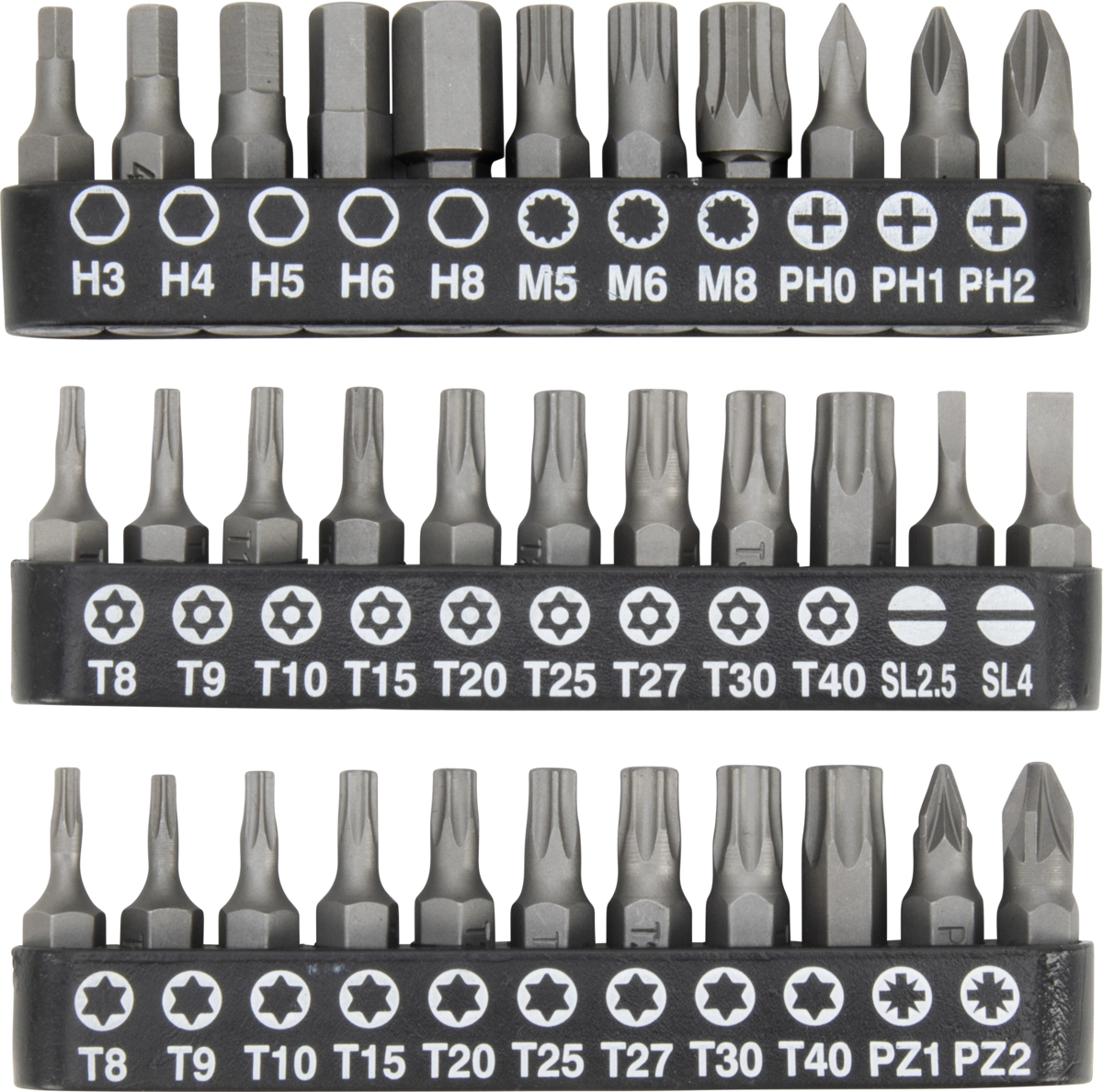 Bit-Sortiment, 33-tlg., 1/4", 25 mm