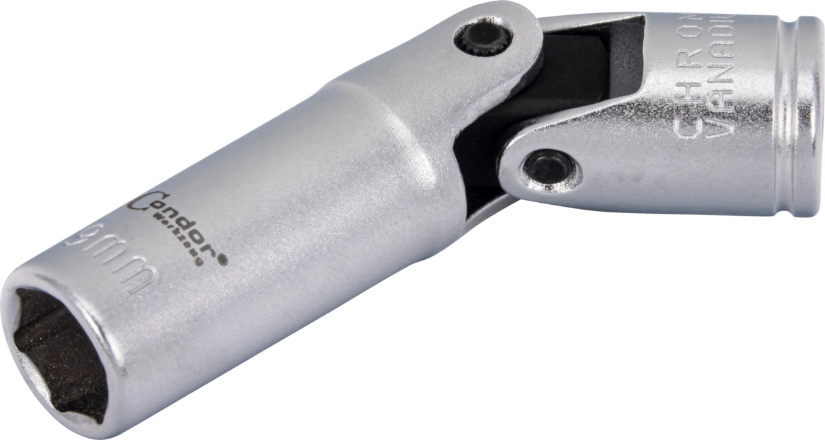 Bussola snodata per candelette 1/4" x 60 mm esagono 10 mm