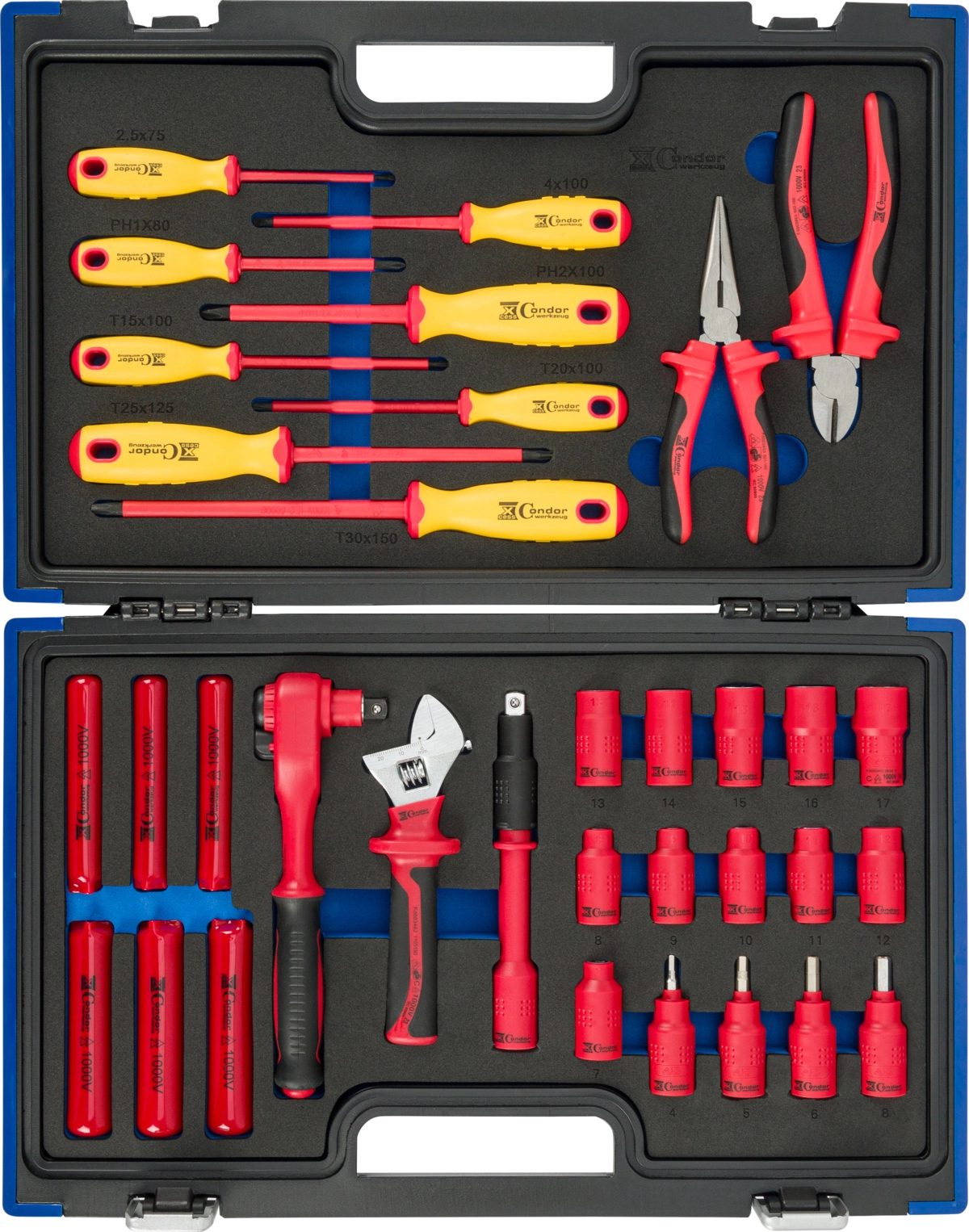 VDE Verktygssats, 3/8", 34 del.