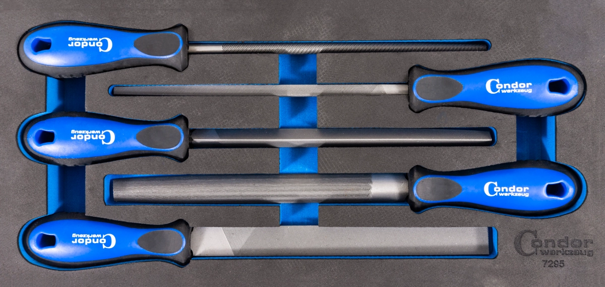 Workshop Files Set in Foam 1/3, 200 mm, 5 pcs.
