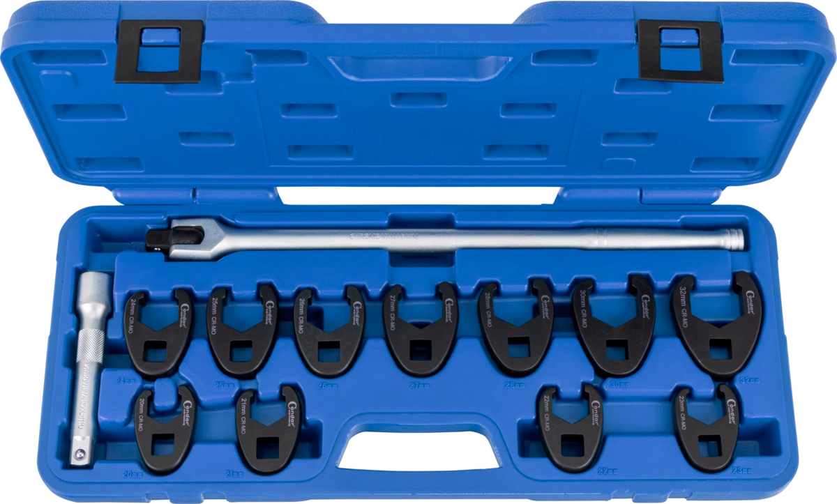 Crow Foot Wrench Set, 13 pcs., 1/2", 20-32 mm