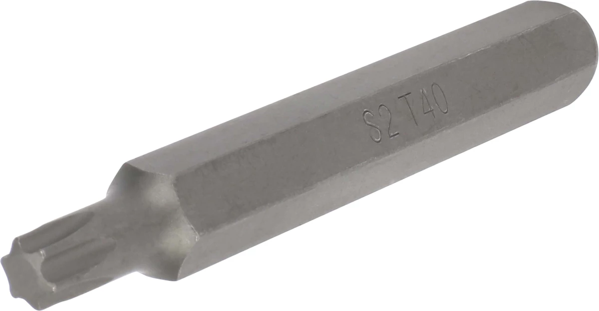 Bit, 10 mm 6-kant, T-Profil T30x75 mm