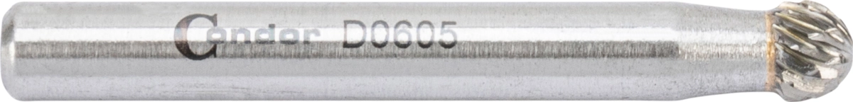 HM-Frässtift, Kugel (D), kreuzverzahnt, ø 6 mm