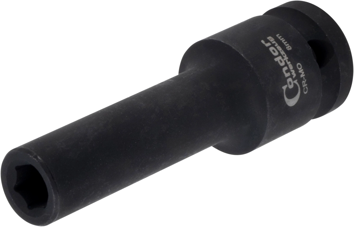 Kraft-Stecknuss, 1/2", 6-kant 8 mm, tief