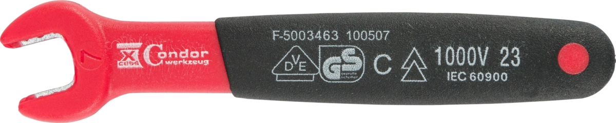 Single Open End Spanner, VDE, 7 mm