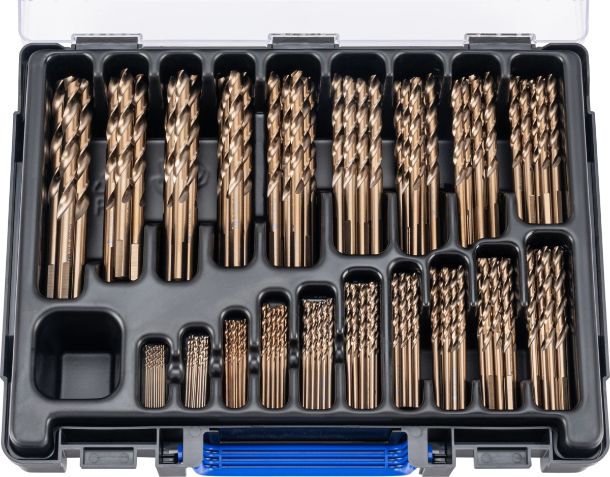 Twist Drill Set, HSS-E Cobalt 5%, 170 pcs., 1-10 mm