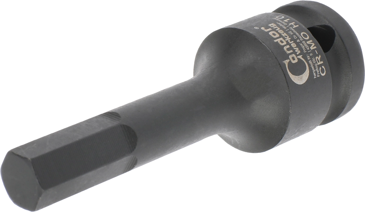 Bussole impact 1/2" con inserto esagonale mm 10x78